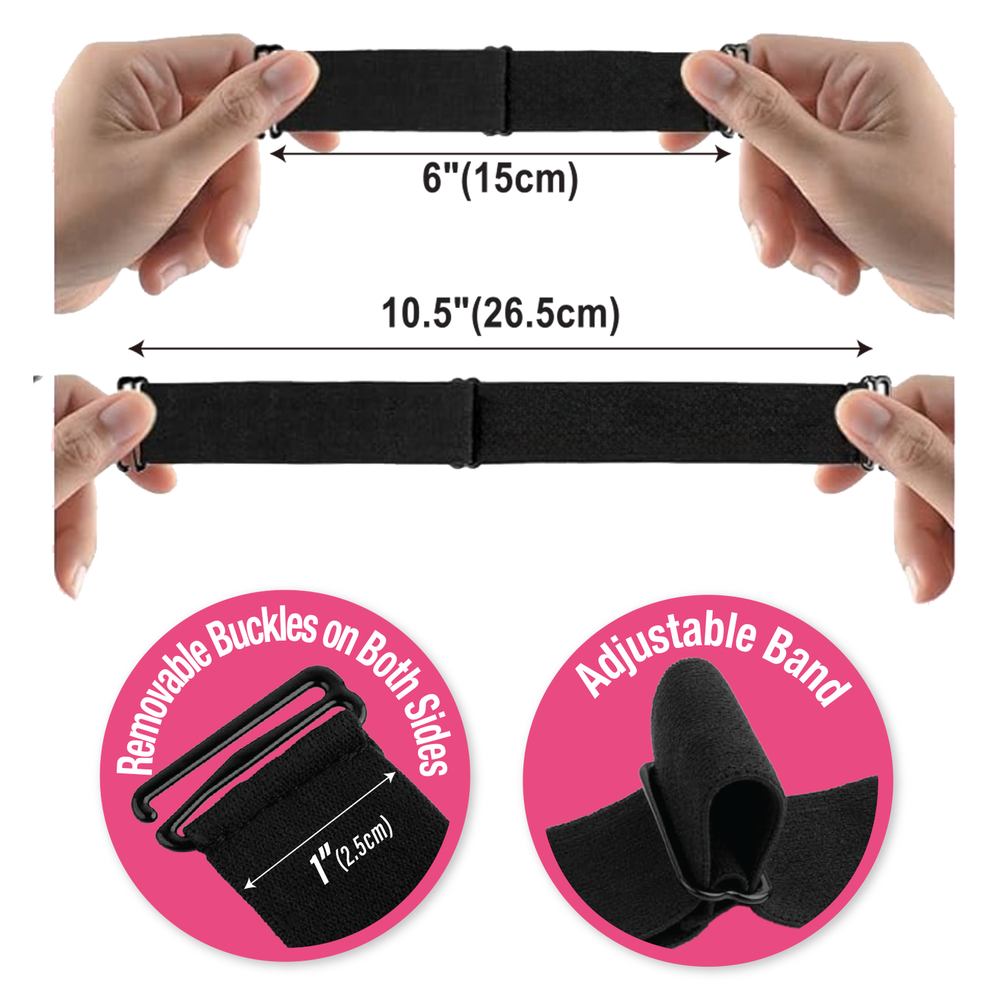 REMOVABLE & ADJUSTABLE ELASTIC WIG BAND