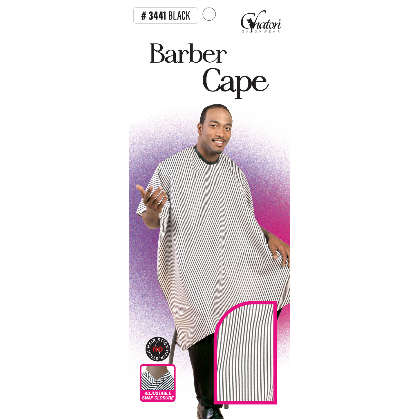 STRIPE BARBER CAPE