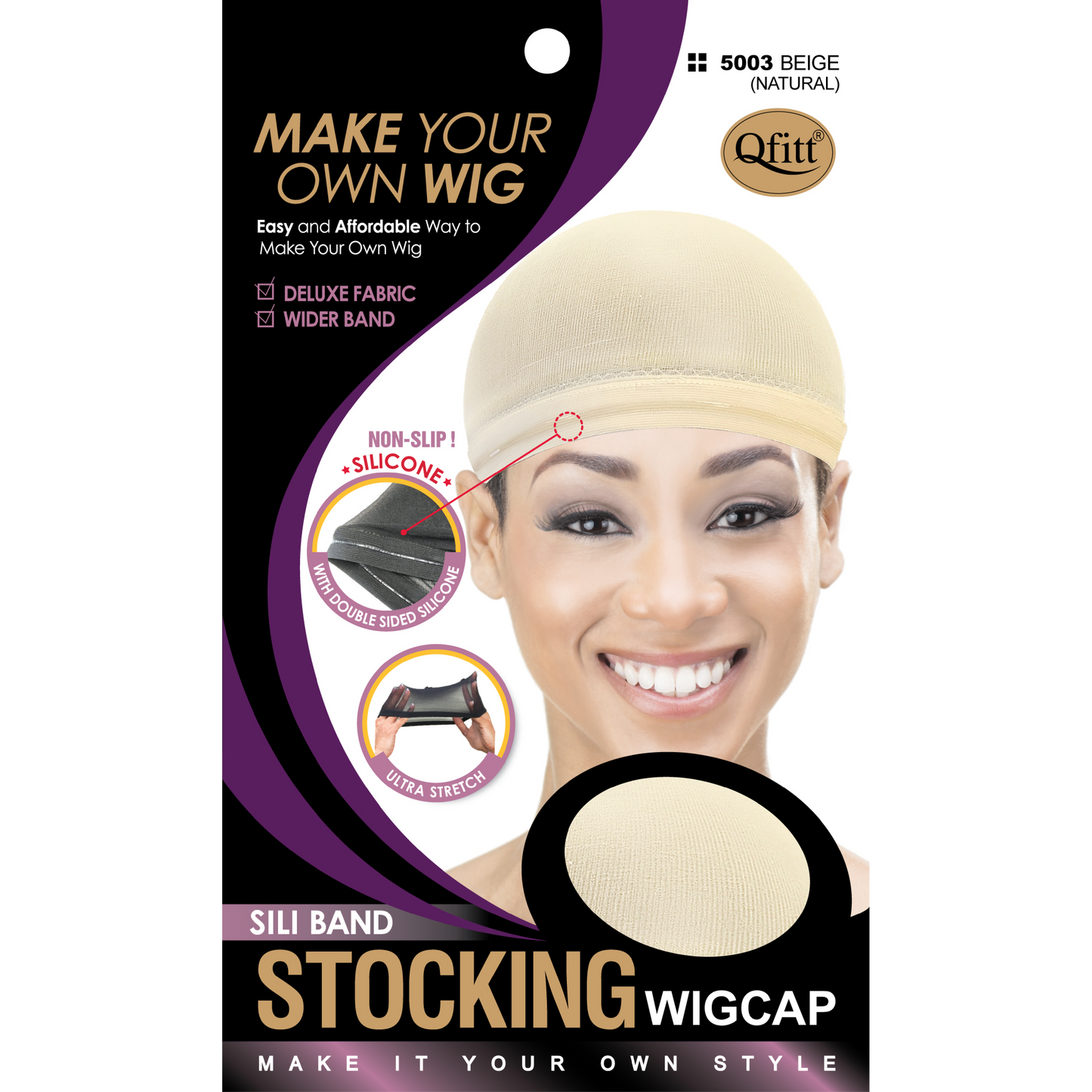 SILICONE BAND STOCKING WIG CAP