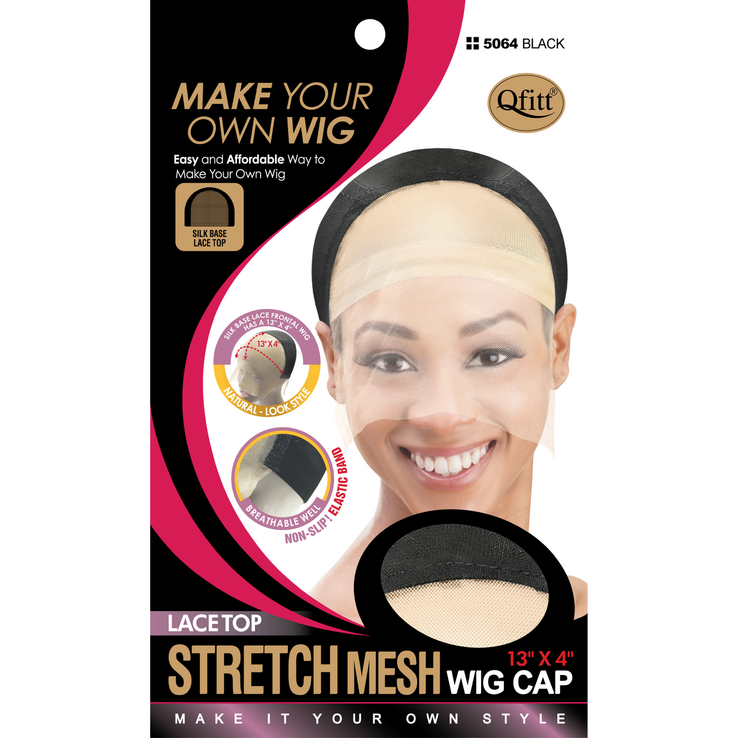 LACE TOP STRETCH MESH WIG CAP