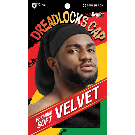 VELVET DREADLOK CAP [BLACK]