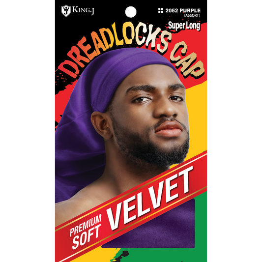 VELVET DREADLOK CAP SUPER LONG [ASSORT-6PC/PK]