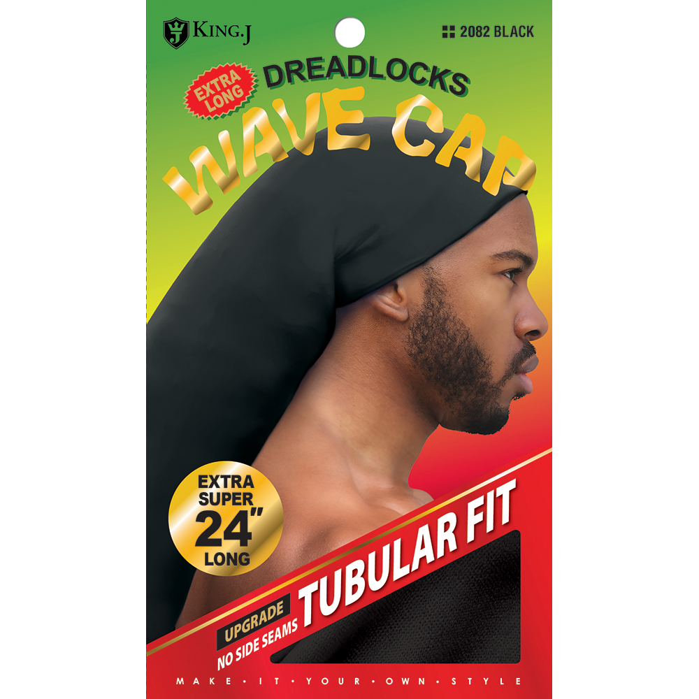 EXTRA LONG DREADLOCKS WAVE CAP [BLACK]