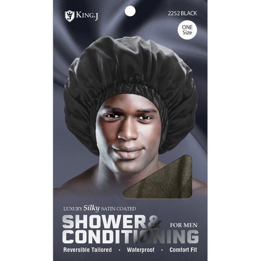SHOWER & CONDITIONING CAP FOR MAN [BLACK]