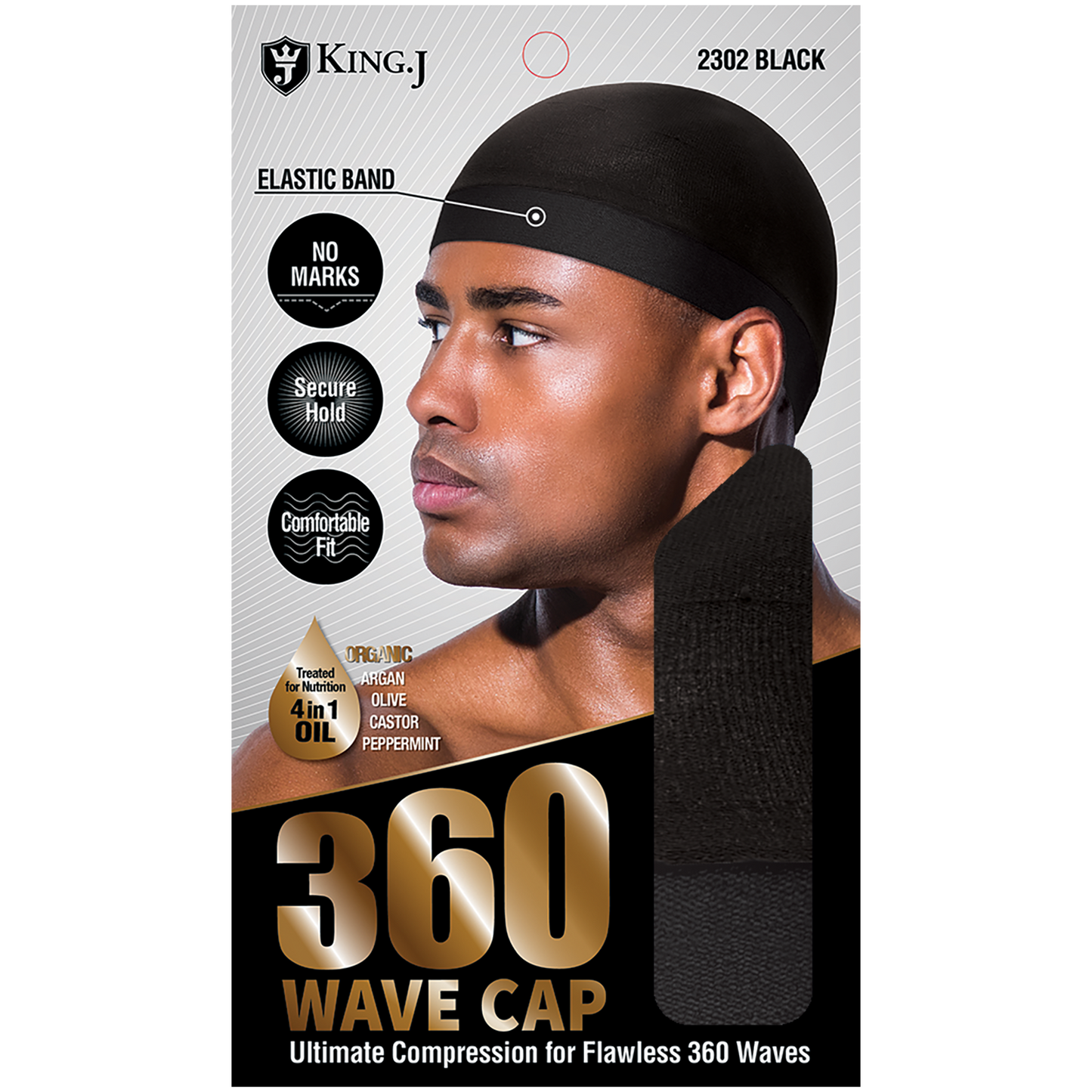 KING J WAVE CAP [BLACK]