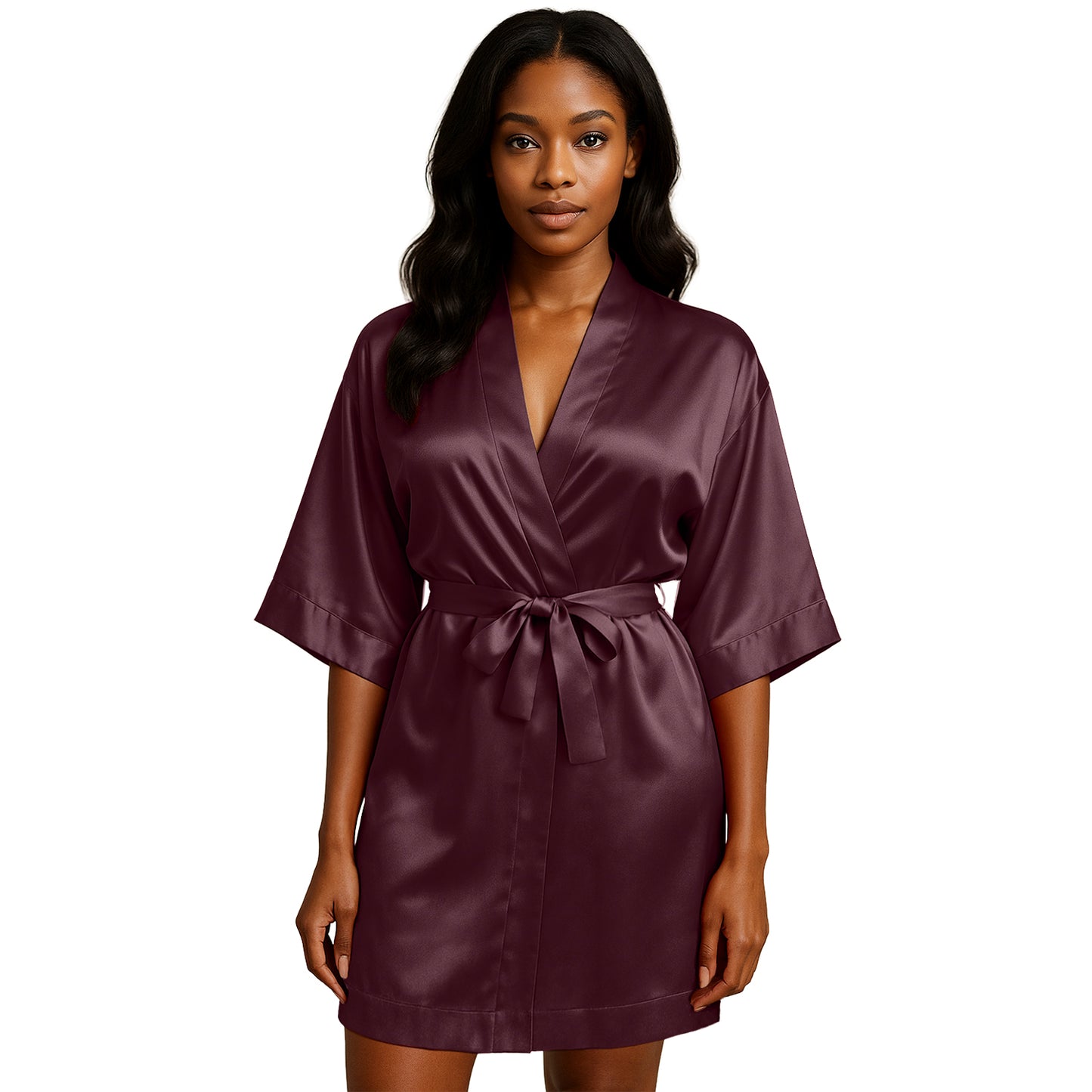 LUX ROBE SHORT [MAROON]