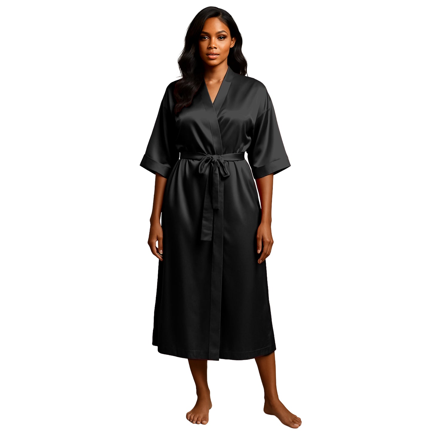 LUX ROBE LONG [BLACK]