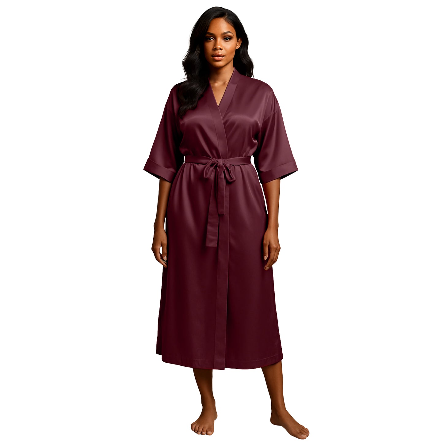 LUX ROBE LONG [MAROON]