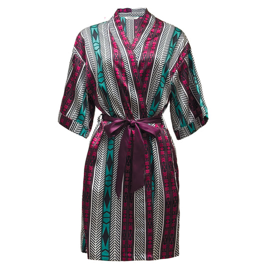 LUX PATTERN ROBE SHORT : AZTEC