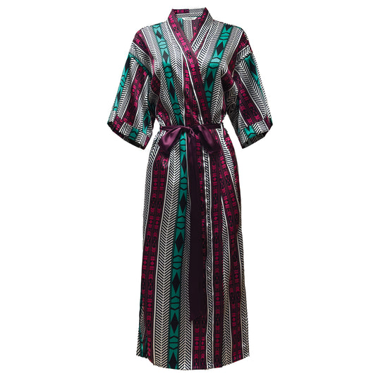 LUX PATTERN ROBE LONG : AZTEC