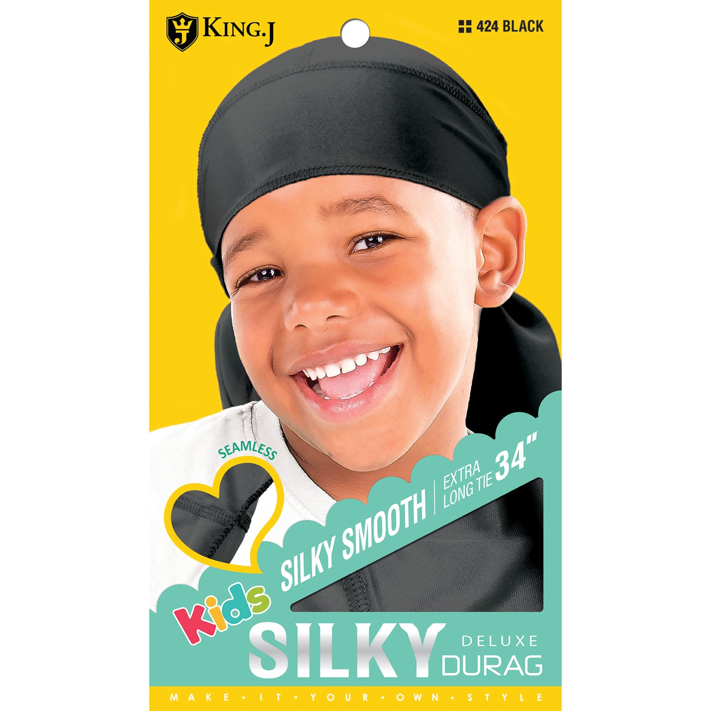 SILKY DU-RAG KIDS [BLACK]