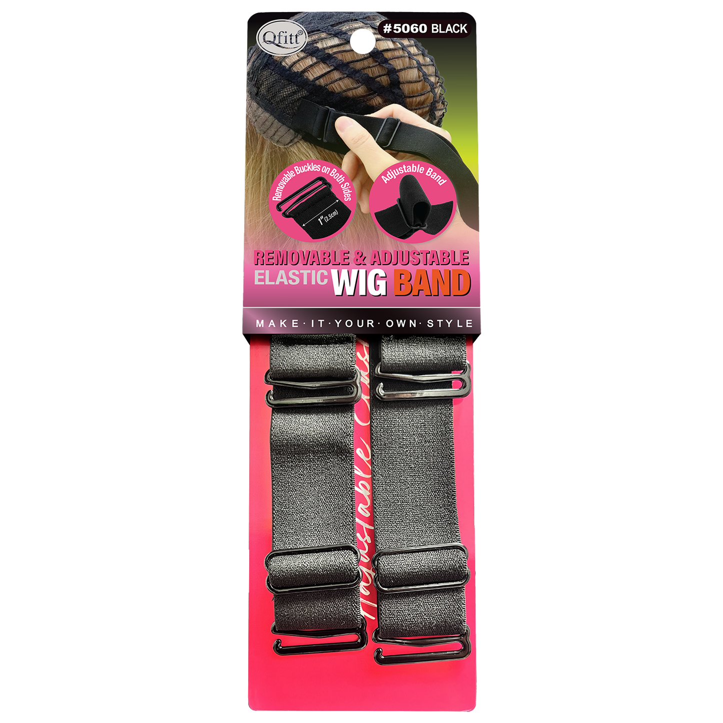 REMOVABLE & ADJUSTABLE ELASTIC WIG BAND