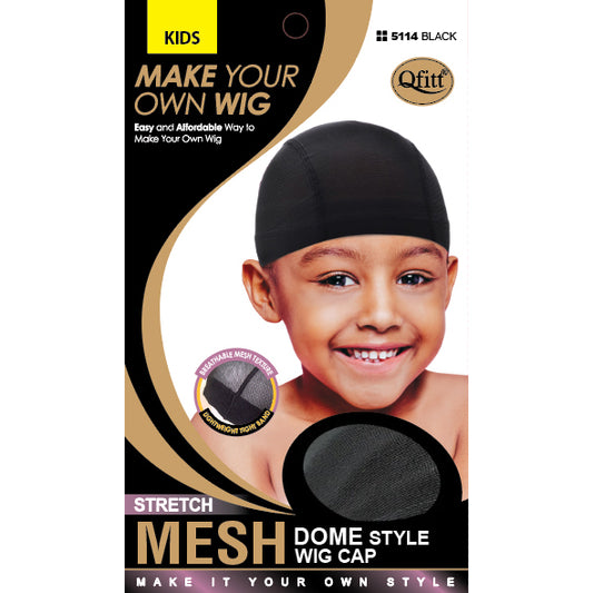 KIDS STRETCH MESH DOME STYLE WIG CAP