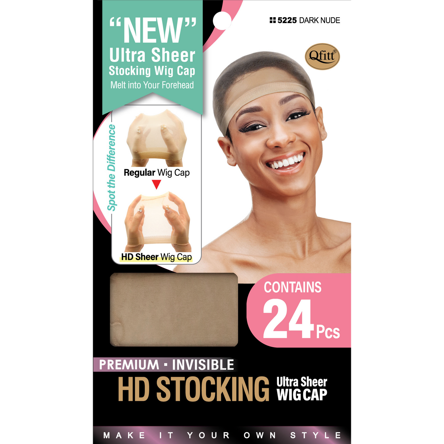 BULK[24 PIECES] HD STOCKING ULTRA SHEER WIG CAP