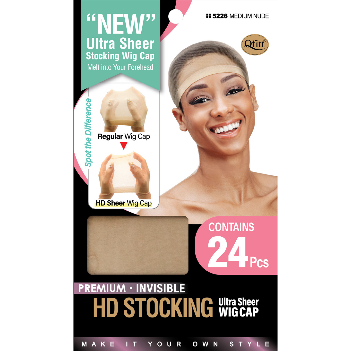 BULK[24 PIECES] HD STOCKING ULTRA SHEER WIG CAP