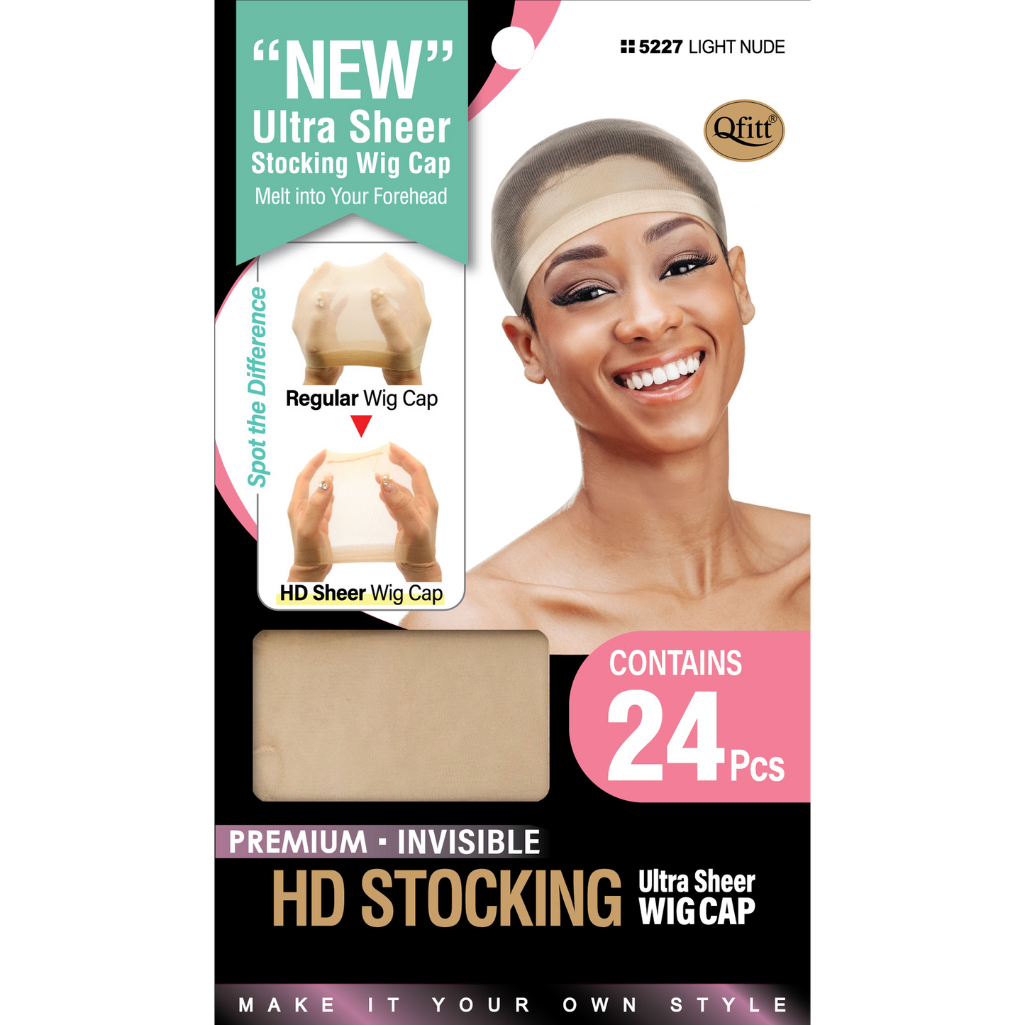 BULK[24 PIECES] HD STOCKING ULTRA SHEER WIG CAP