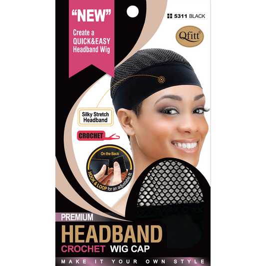 HEADBAND CROCHET WIG CAP