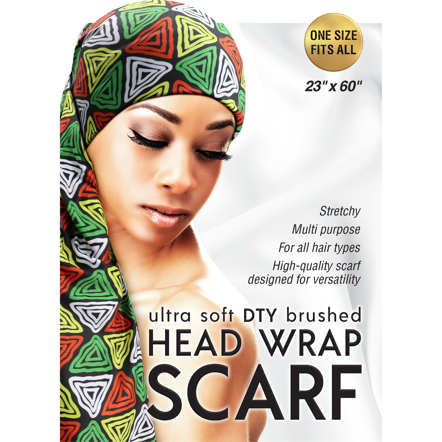 ULTRA SOFT DTY BRUSHED HEAD WRAP SCARF [ASSORT-12 PIECE SET]