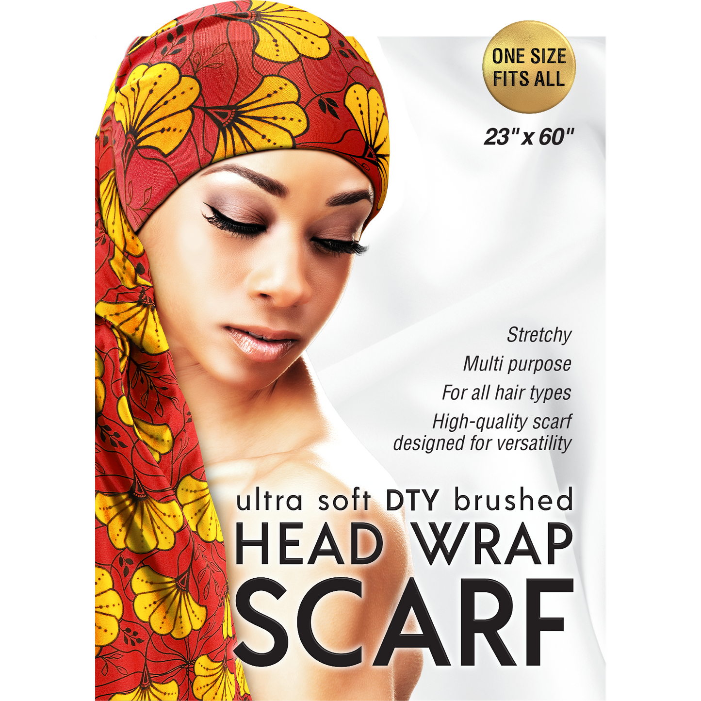 ULTRA SOFT DTY BRUSHED HEAD WRAP SCARF [ASSORT-12 PIECE SET]