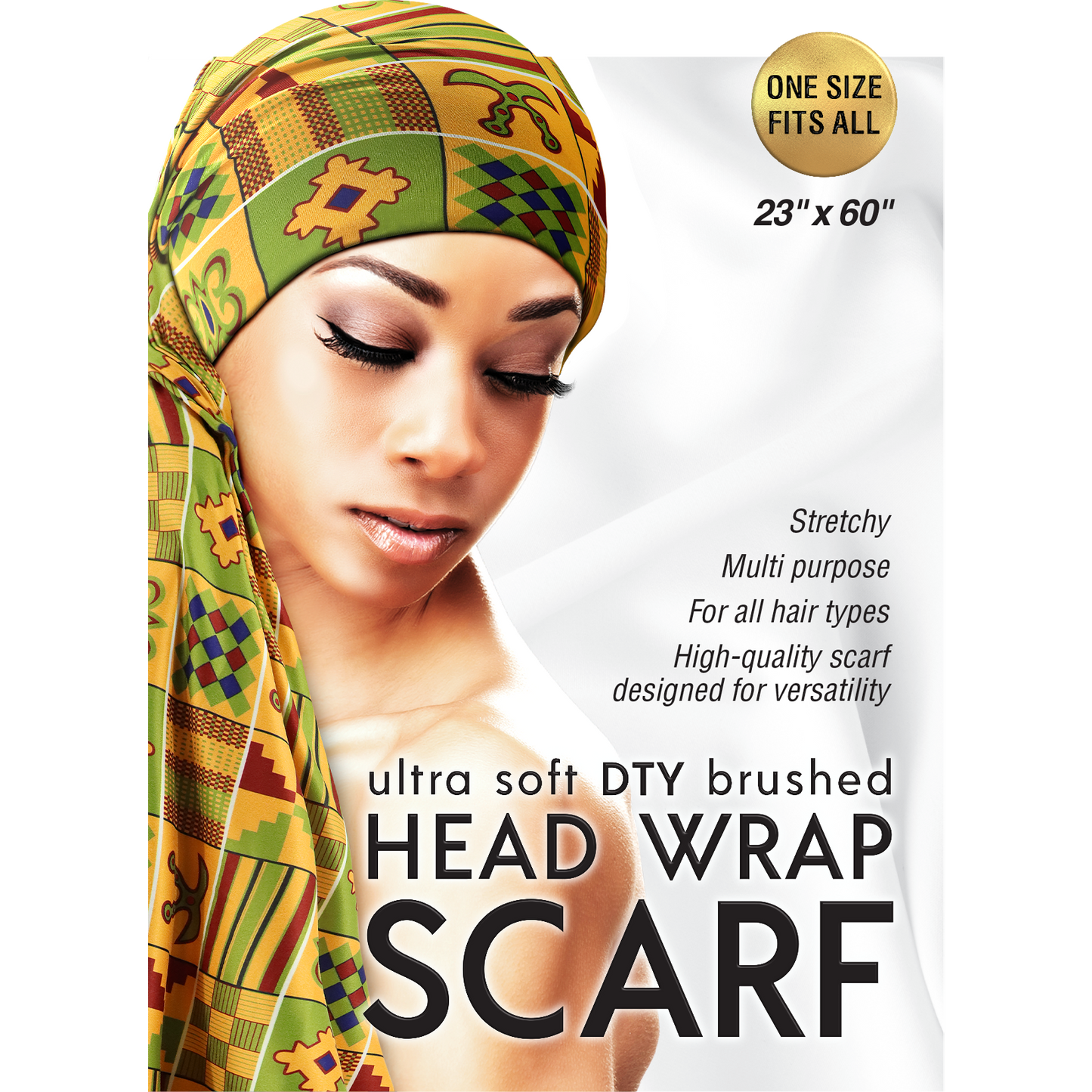 ULTRA SOFT DTY BRUSHED HEAD WRAP SCARF [ASSORT-12 PIECE SET]