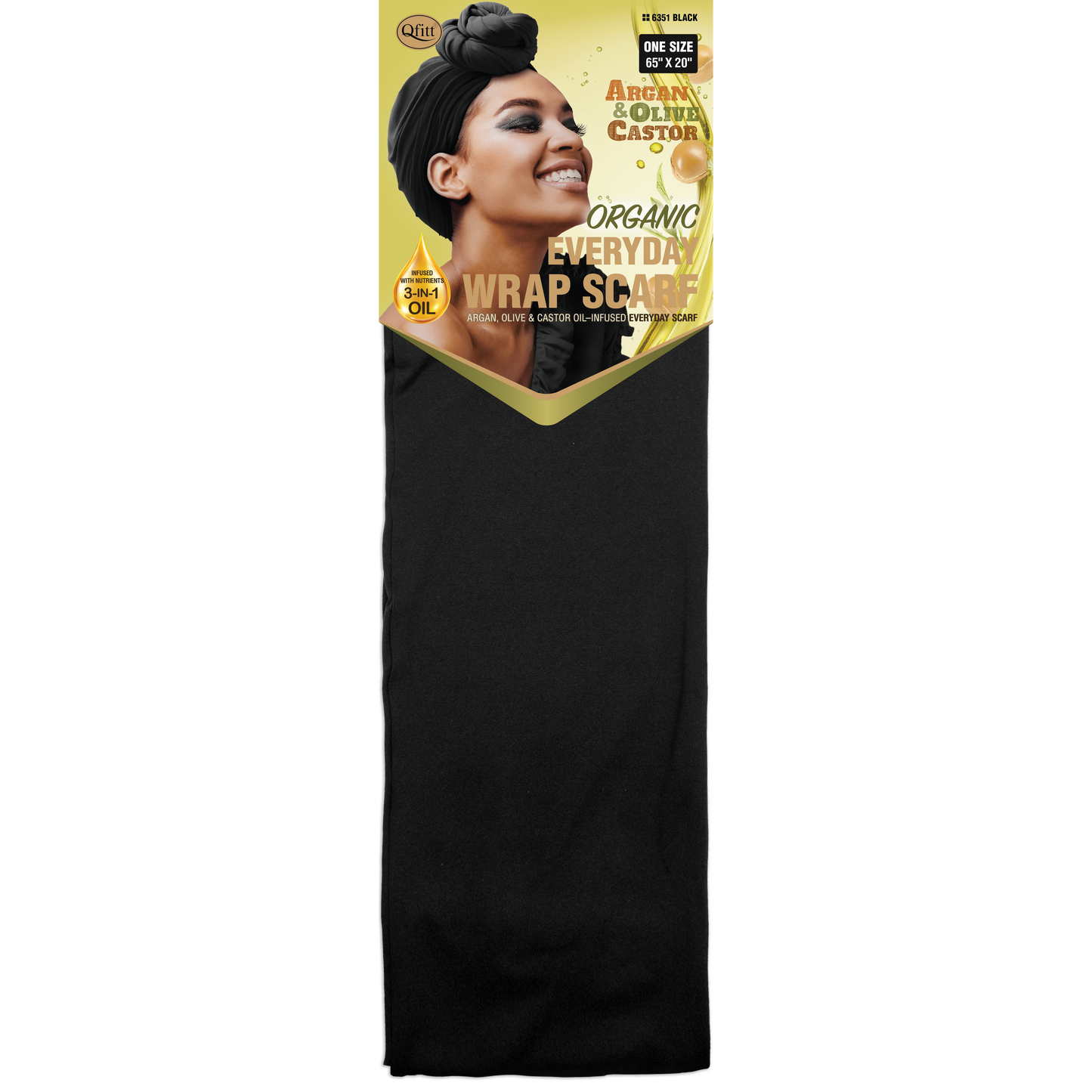 ORGANIC EVERYDAY WRAP SCARF [BLACK]