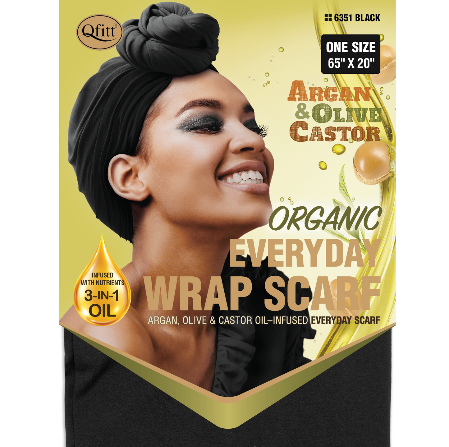 ORGANIC EVERYDAY WRAP SCARF [BLACK]