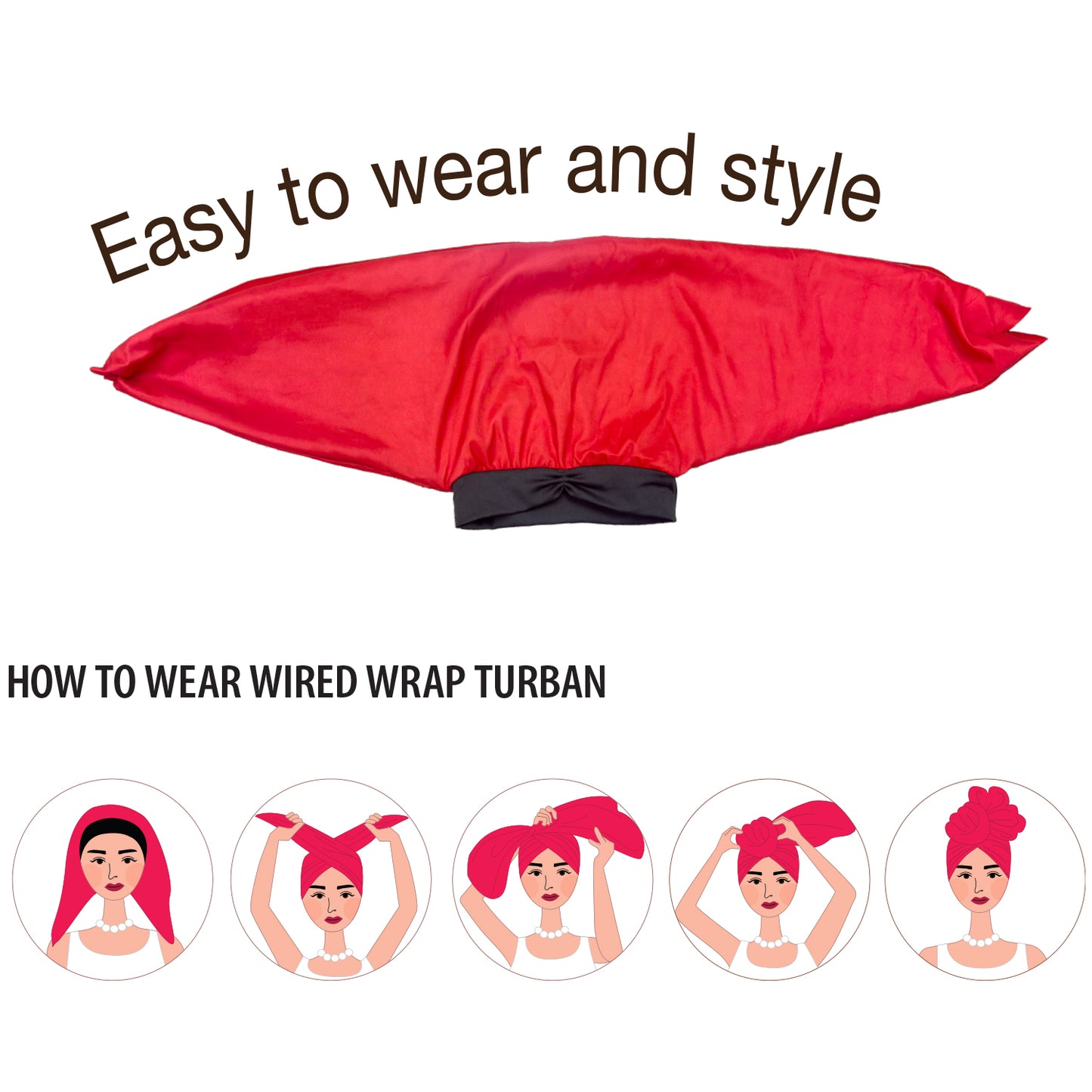 WIRED WRAP TURBAN [BLACK]