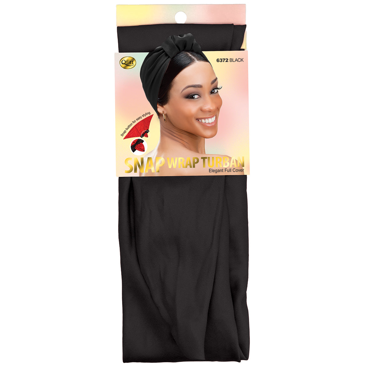SNAP WRAP TURBAN [BLACK]