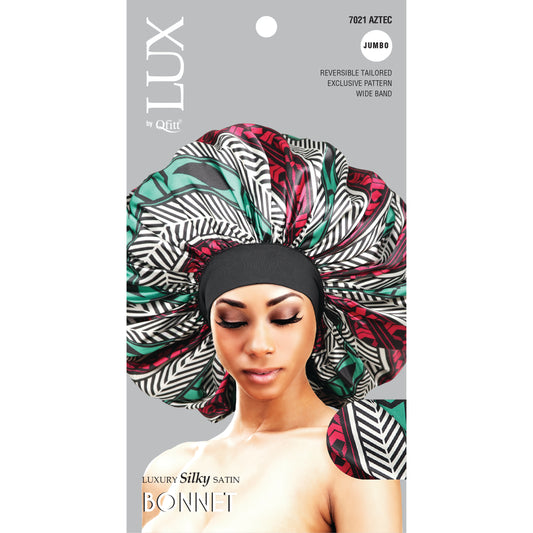 JUMBO LUXURY SILKY SATIN BONNET - PATTERN [ASSORT-6 PIECES SET]