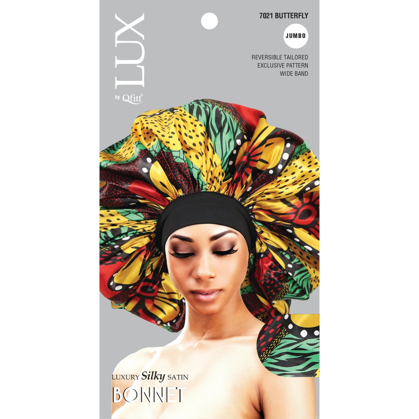 JUMBO LUXURY SILKY SATIN BONNET - PATTERN [ASSORT-6 PIECES SET]