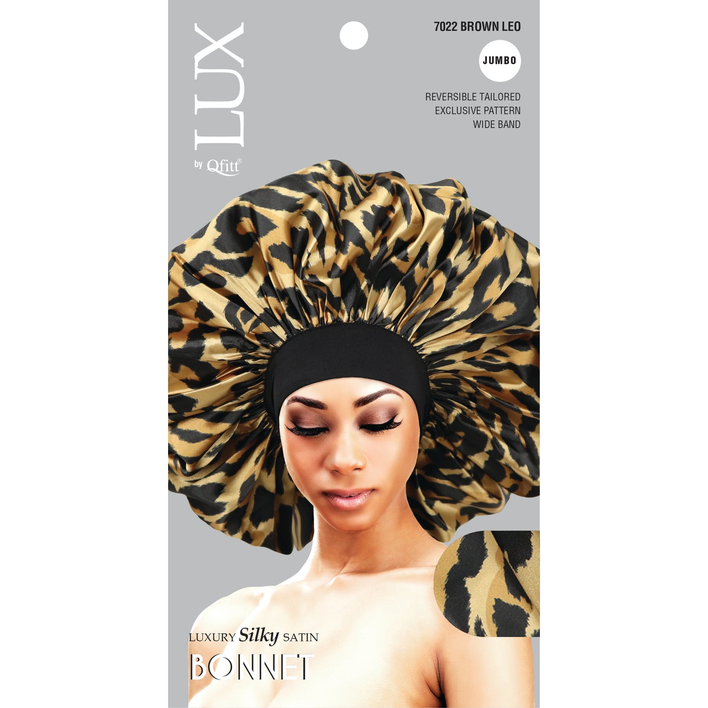 JUMBO LUXURY SILKY SATIN BONNET - PATTERN [ASSORT-6 PIECES SET]