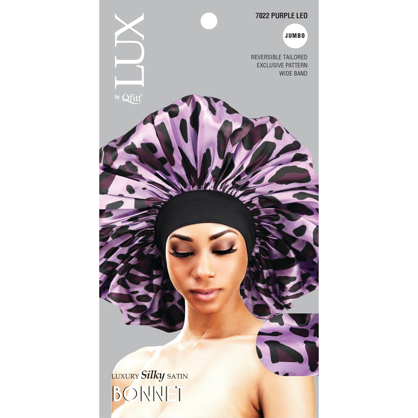 JUMBO LUXURY SILKY SATIN BONNET - PATTERN [ASSORT-6 PIECES SET]