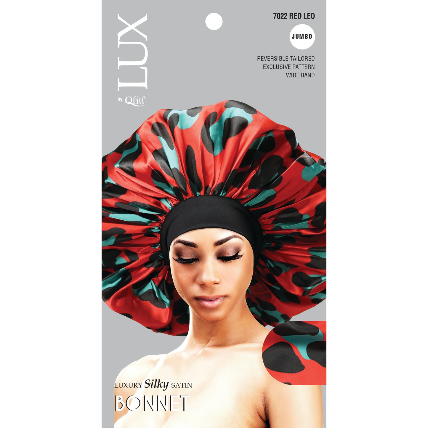 JUMBO LUXURY SILKY SATIN BONNET - PATTERN [ASSORT-6 PIECES SET]