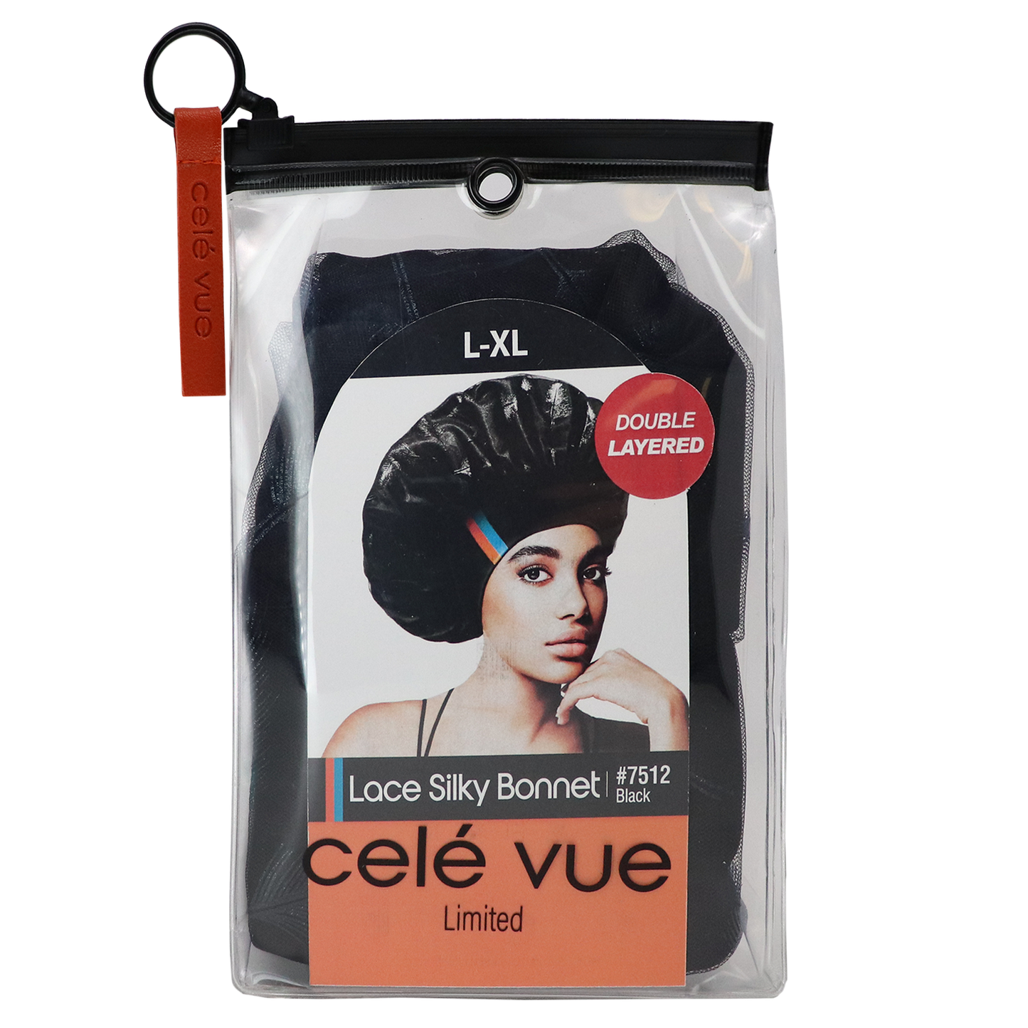 X-LARGE LACE SILKY BONNET [BLACK]