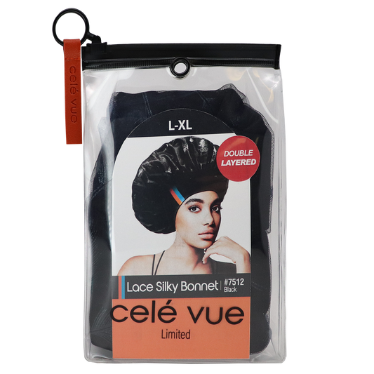 X-LARGE LACE SILKY BONNET [BLACK]