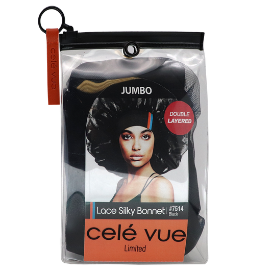 JUMBO LACE SILKY BONNET [BLACK]