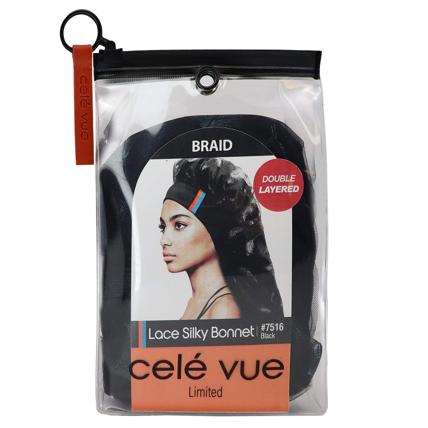 BRAID LACE SILKY BONNET [BLACK]