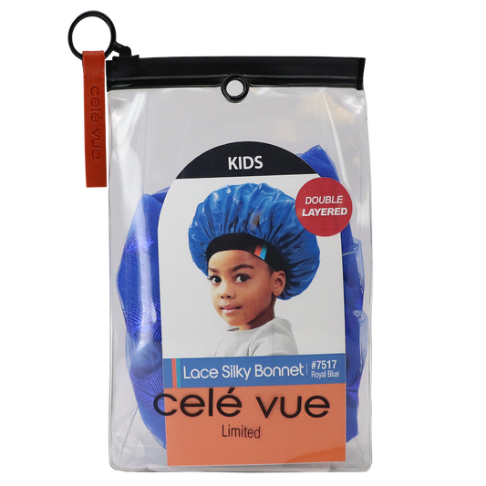KIDS LACE SILKY BONNET [ASSORT- 6 PIECES SET]