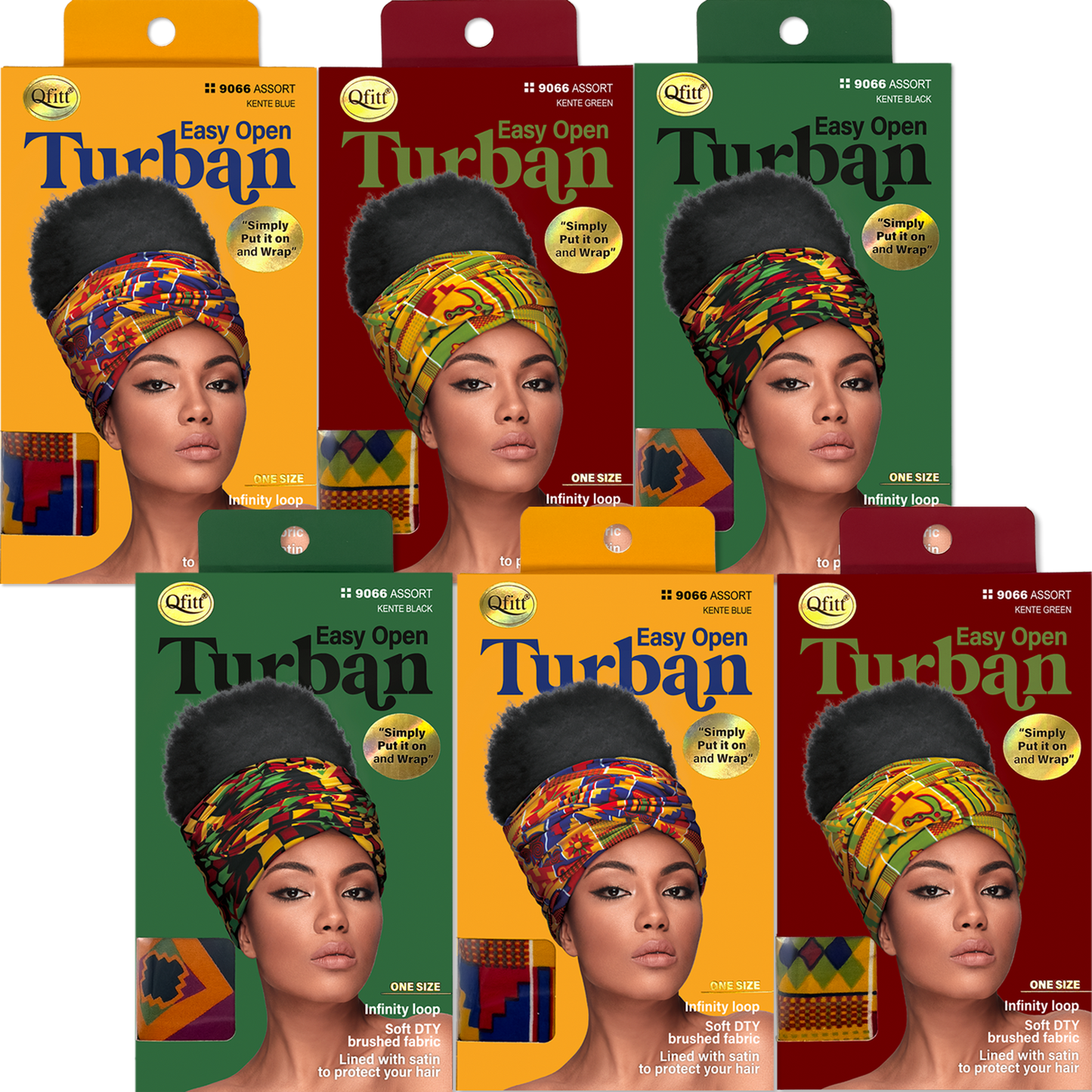 EASY OPEN TURBAN-PATTERN [ASSORT-6 PIECES SET]