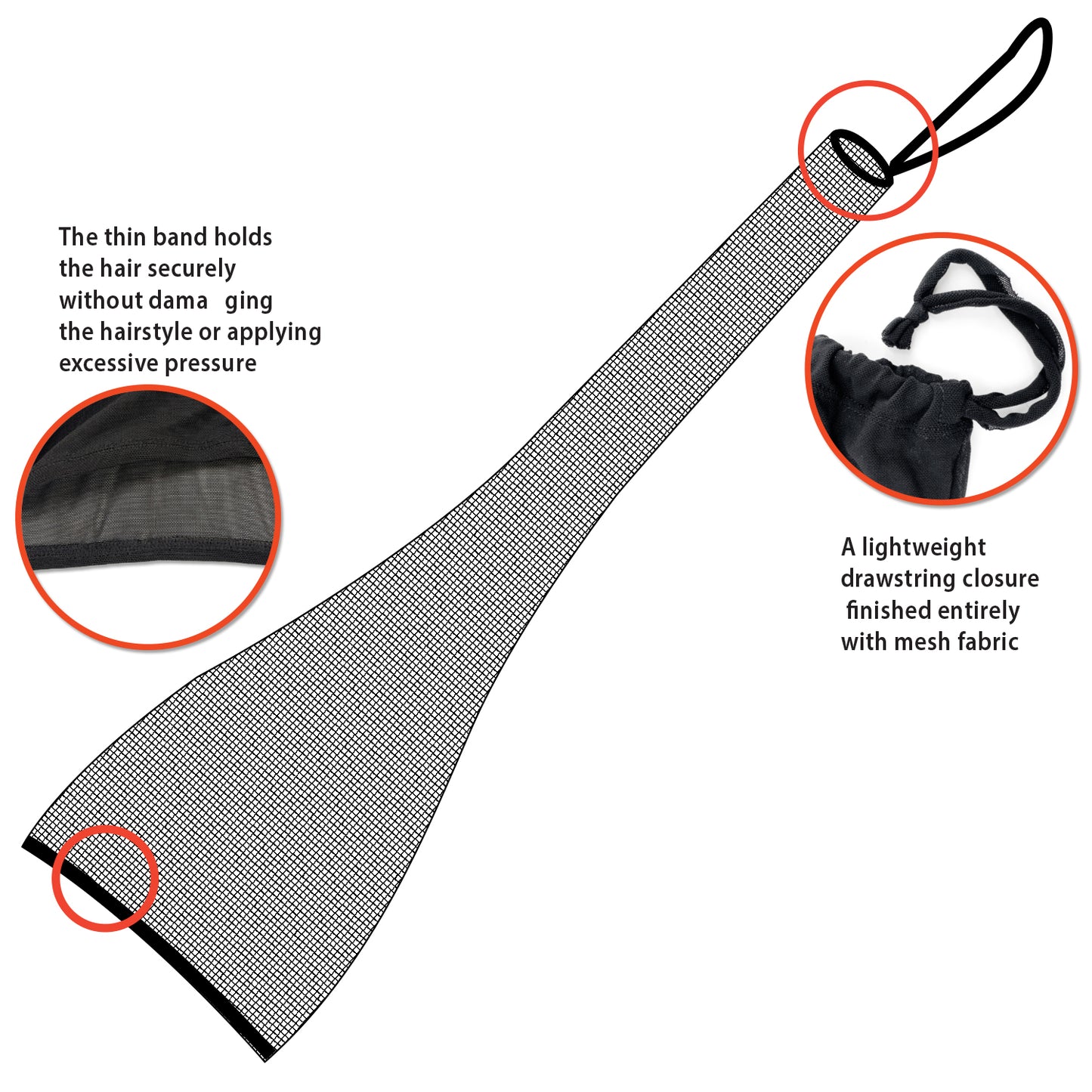MESH SLEEVE ONE SIZE -BLACK