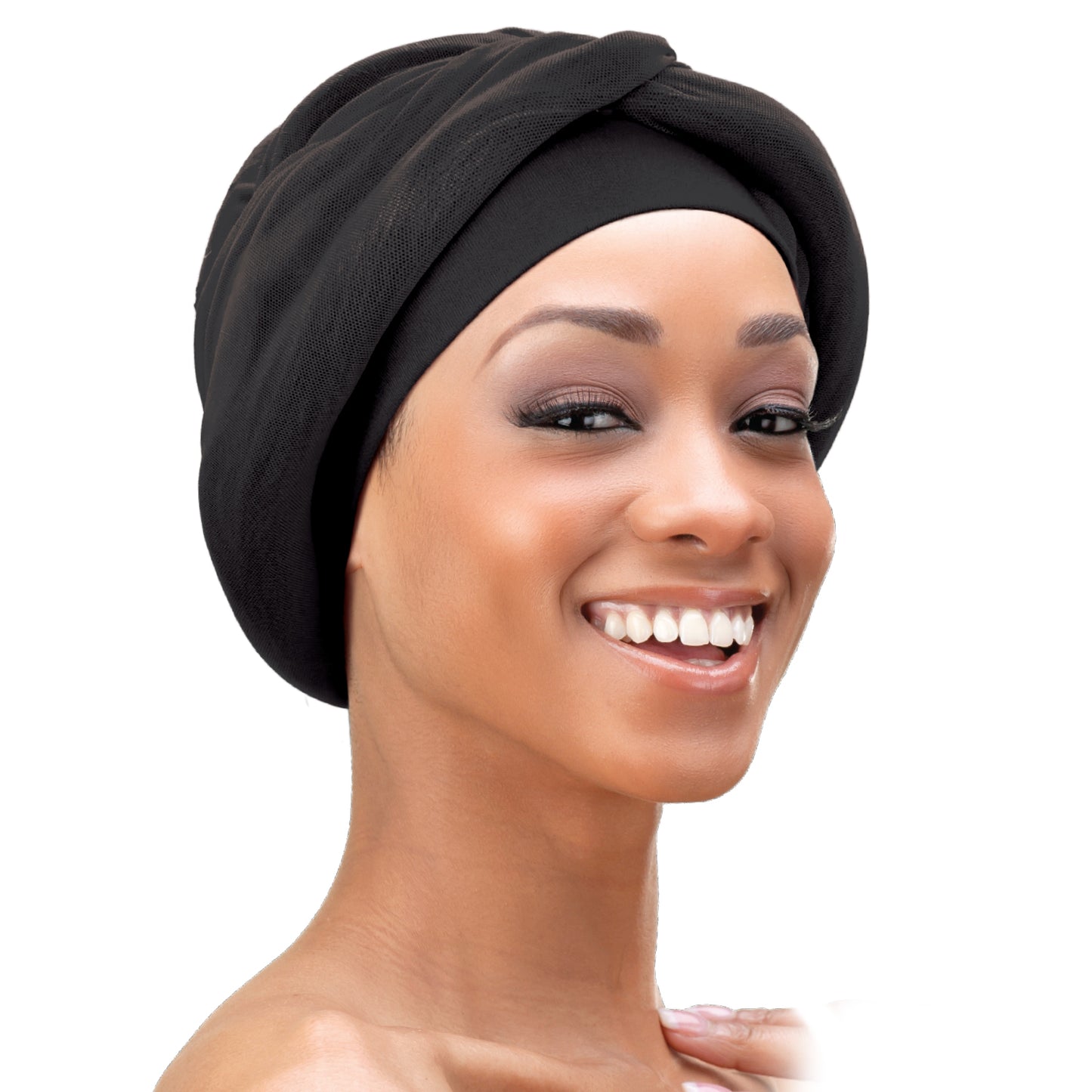 SOFT MESH SPLIT BONNET [BLACK]