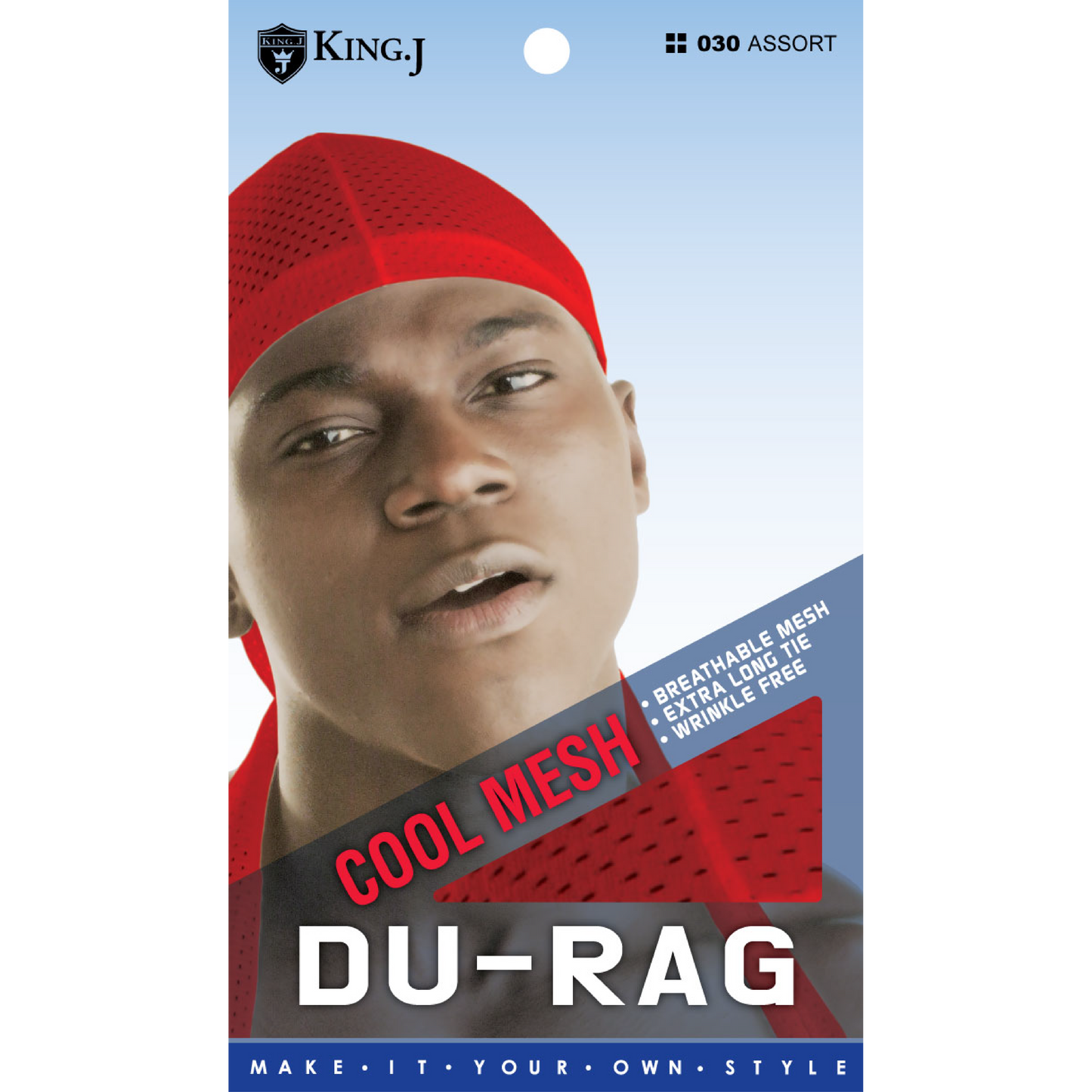 EXTRA-LONG TIE COOL MESH DU-RAG [ASSORT-12 PIECES SET]