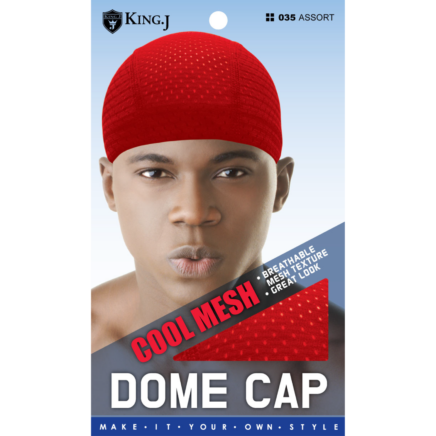 SPANDEX COOL MESH DOME CAP [ASSORT-12 PIECES SET]