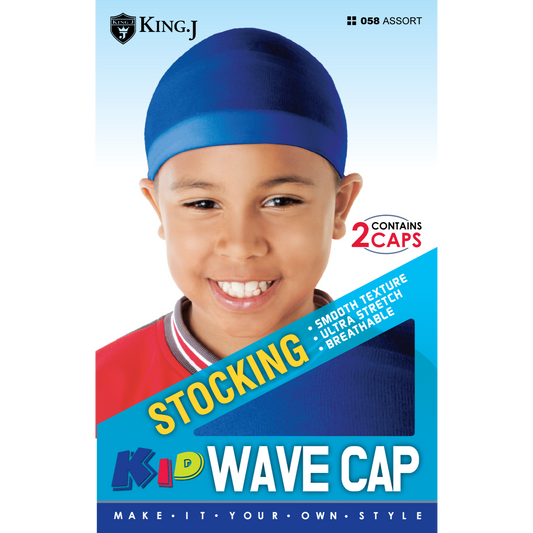 KIDS STOCKING WAVE CAP [ASSORT-12 PIECES SET]