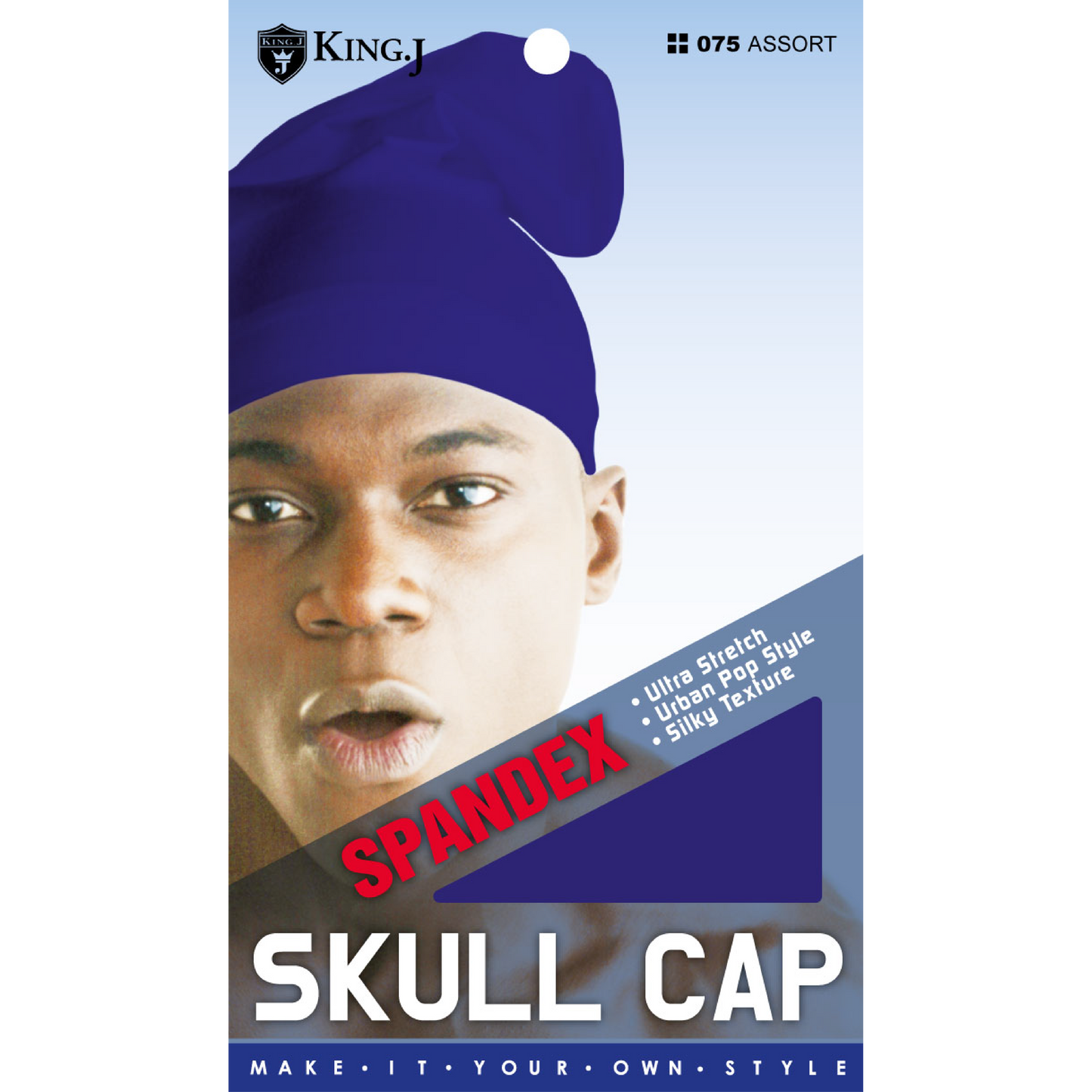 SPANDEX SKULL CAP [ASSORT-12 PIESES SET]