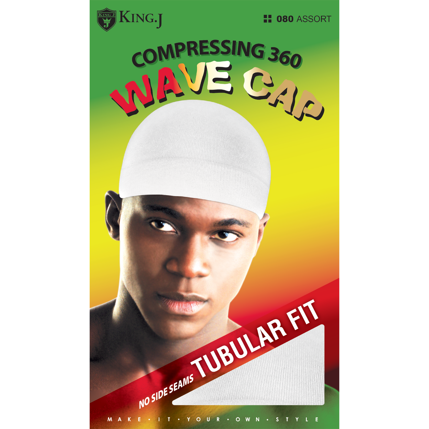 COMPRESSING 360 WAVE CAP [ASSORT-12 PIECES SET]