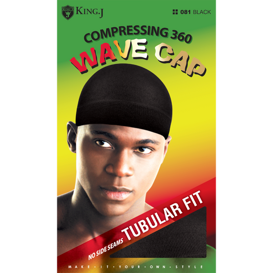 COMPRESSING 360 WAVE CAP [BLACK]