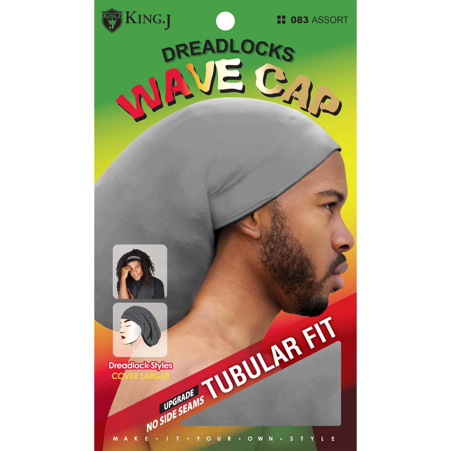 DREADLOCKS WAVE CAP [ASSORT-12 PIECES SET]