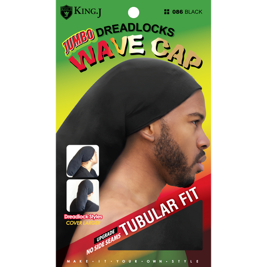 JUMBO DREADLOCKS WAVE CAP [BLACK]