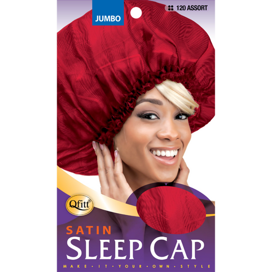 JUMBO SATIN SLEEP CAP [ASSORT-12 PIECES SET]